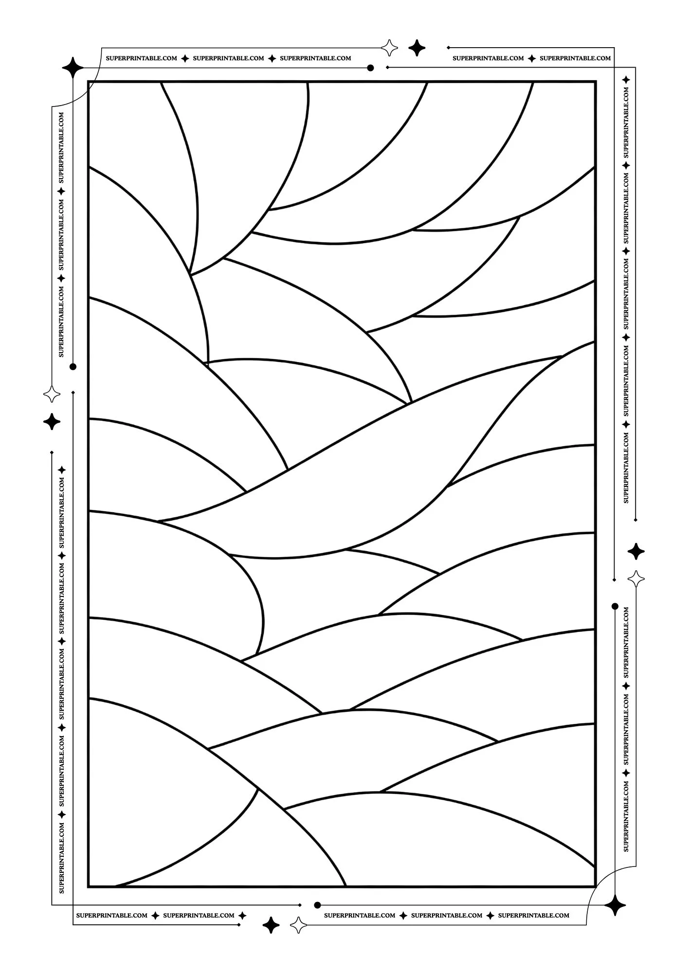 Stained Glass Coloring Pages 2