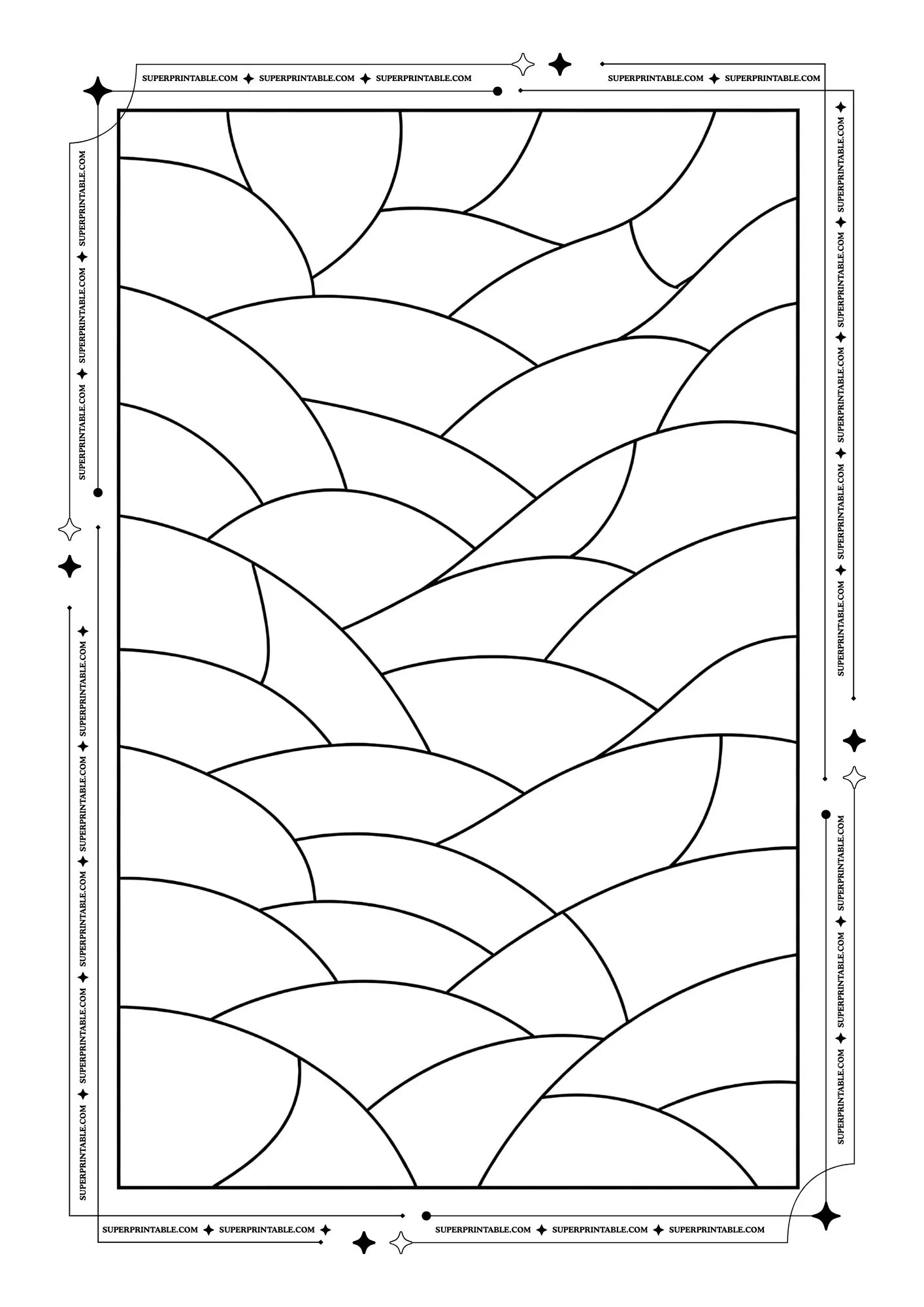 Stained Glass Coloring Pages 4