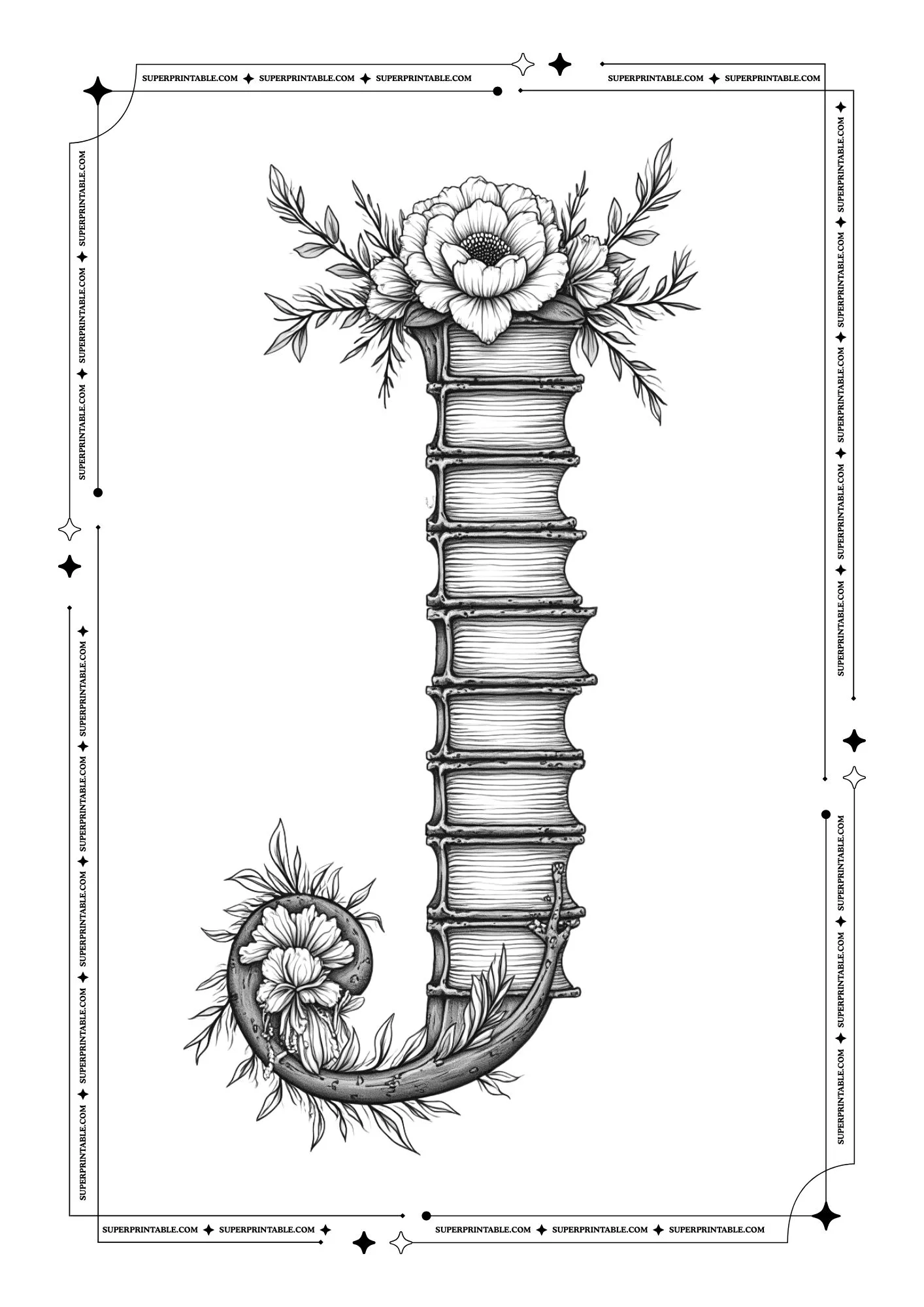 The Book Lovers Alphabet Coloring Pages 10