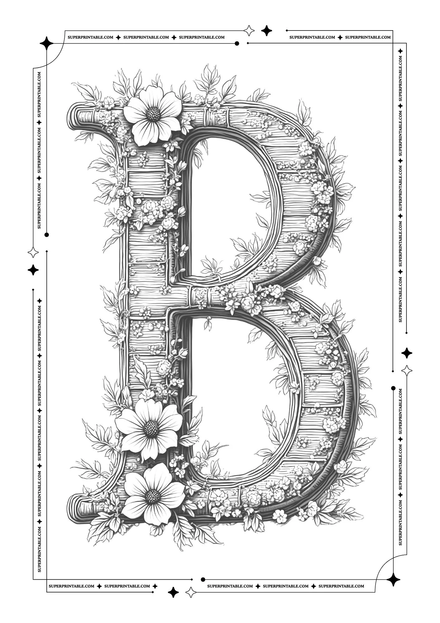The Book Lovers Alphabet Coloring Pages 2