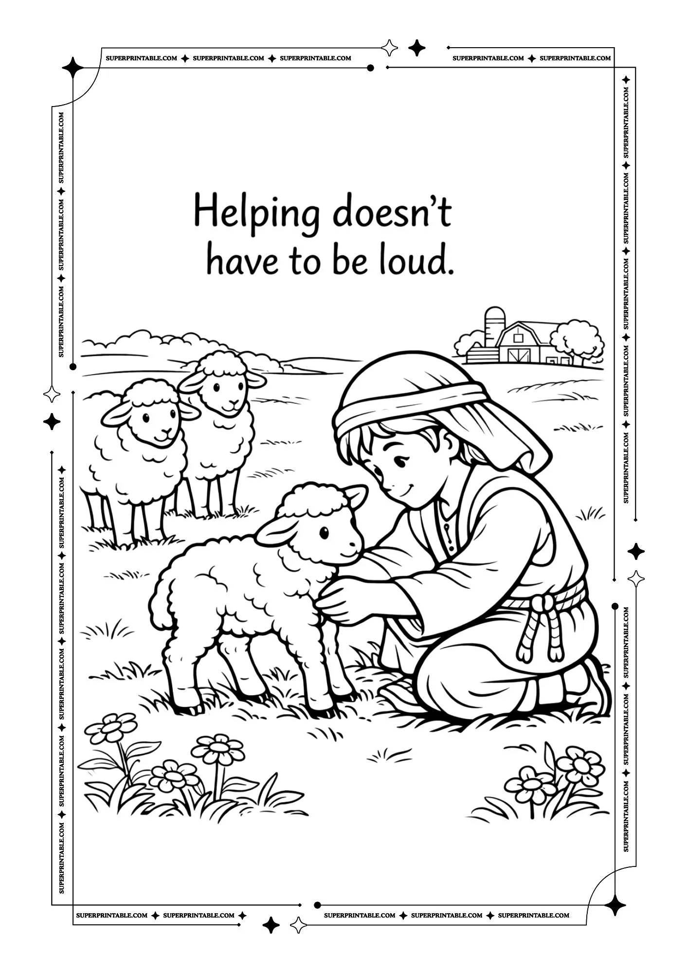 The Helpful Shepherds Coloring Pages 5