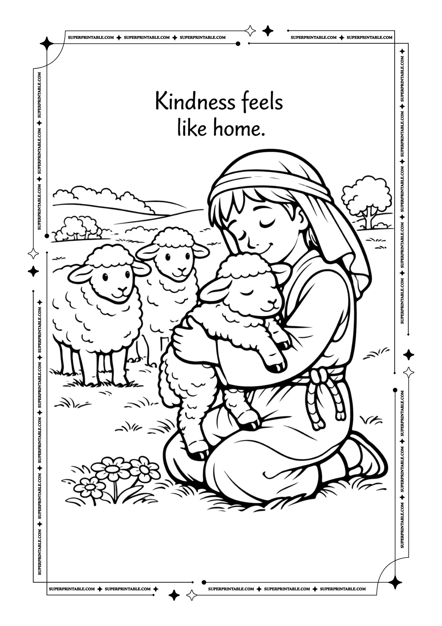 The Helpful Shepherds Coloring Pages 6