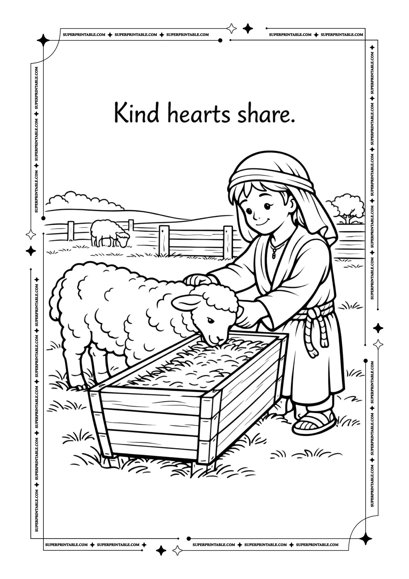 The Helpful Shepherds Coloring Pages 7