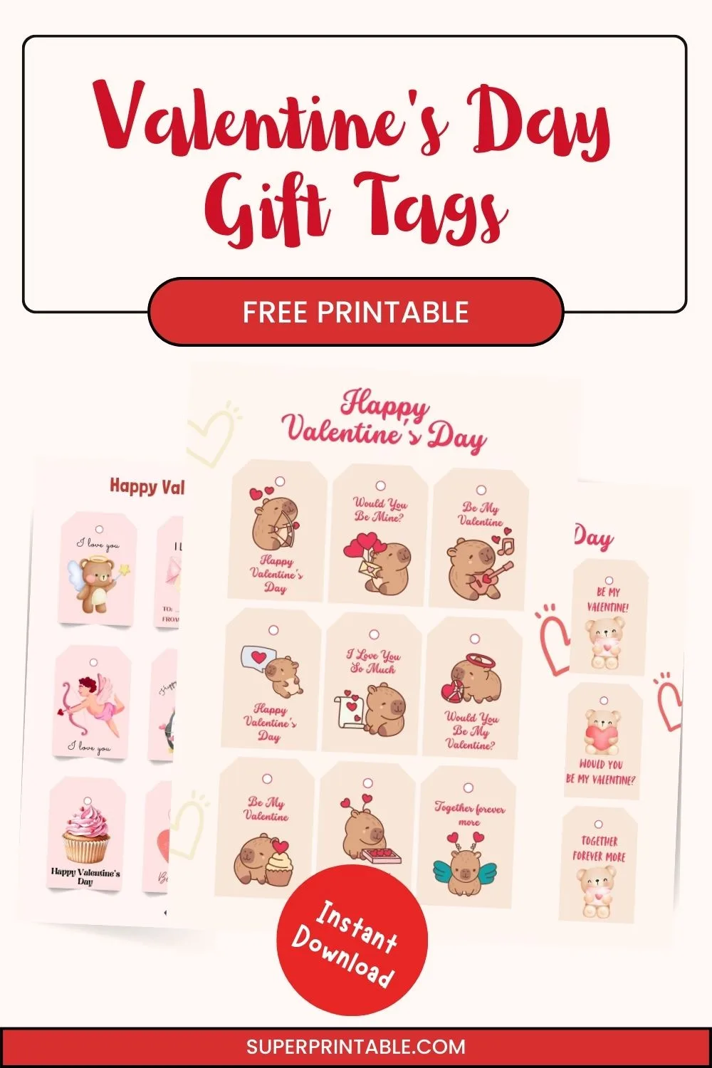 Valentine's Day Gift Tags Pinterest Image