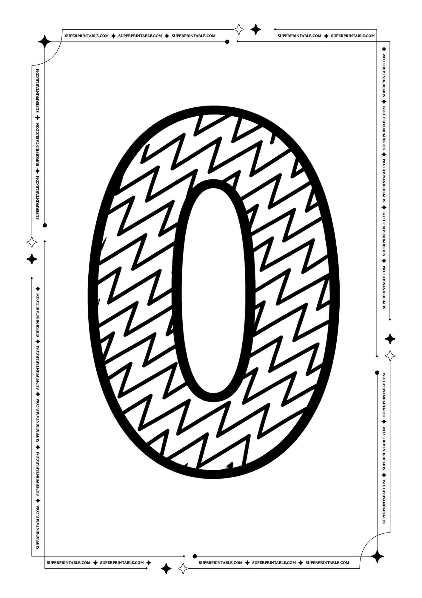 Zigzag Numbers Coloring Pages 1