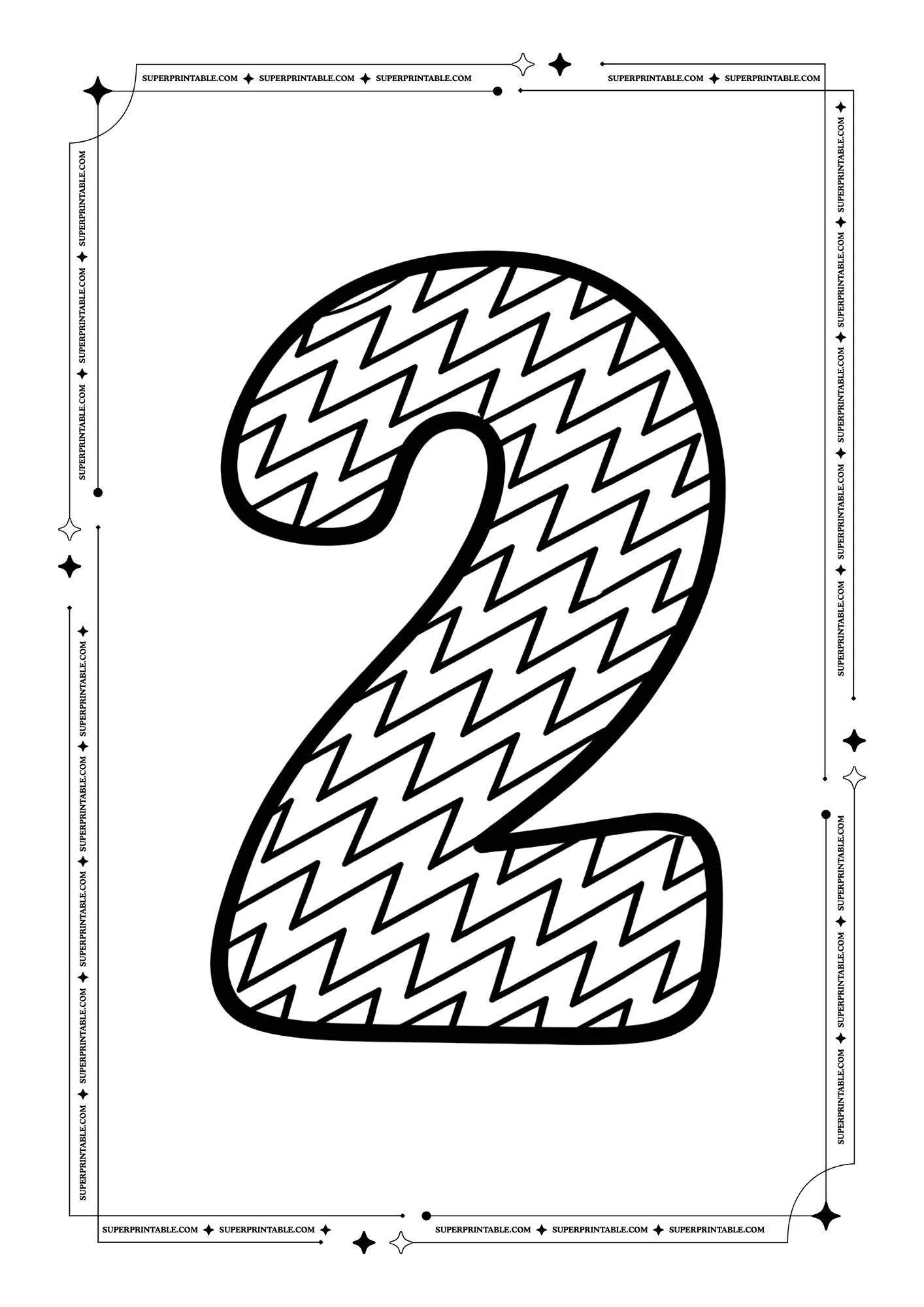 Zigzag Numbers Coloring Pages 3