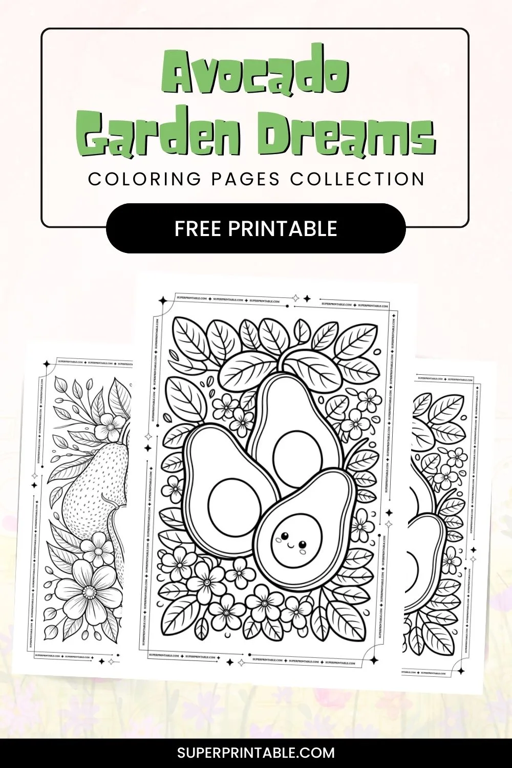 10+ Avocado Garden Dreams Coloring Pages Pinterest Image