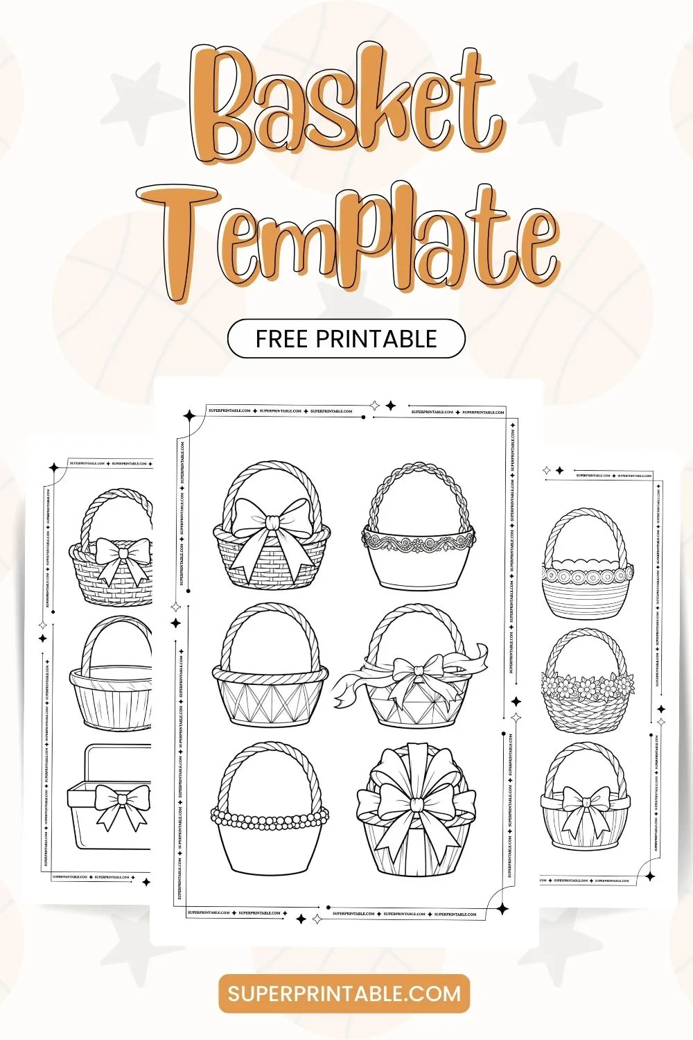 10 Basket Template Pinterest Image