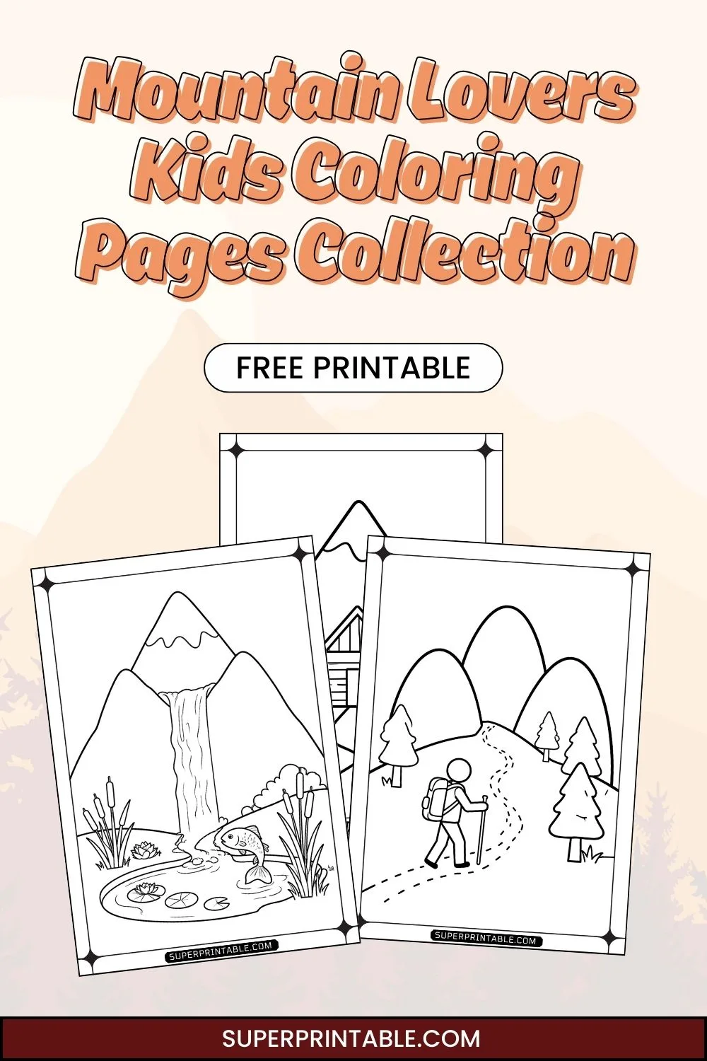 10+ Mountain Lovers Kids Coloring Pages Pinterest Image