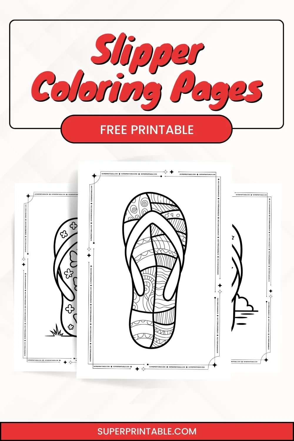 12+ Slipper Coloring Pages Pinterest Image