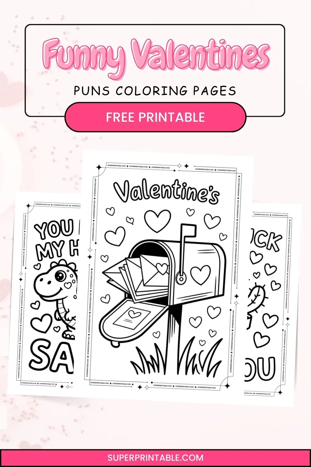 15+ Funny Valentines Puns Coloring Pages Pinterest Image