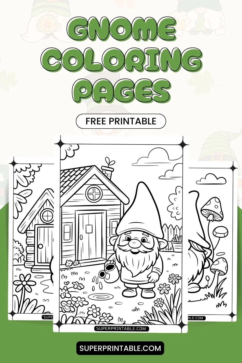 15+ Gnome Coloring Pages Pinterest Image