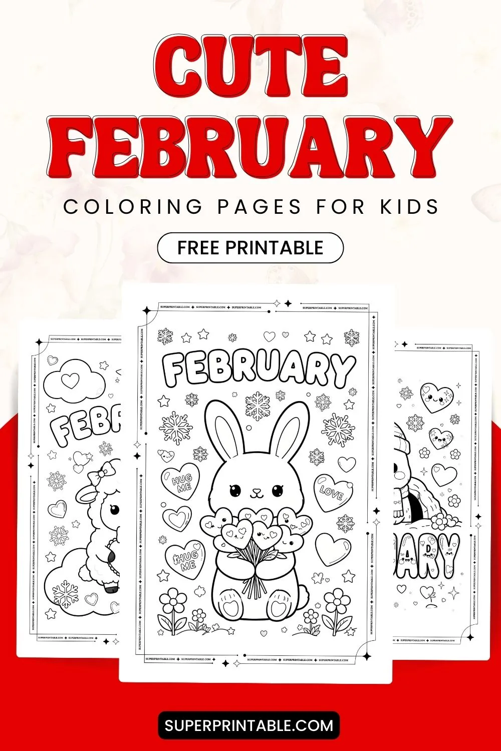 18+ Cute February Coloring Pages Pinterest Image