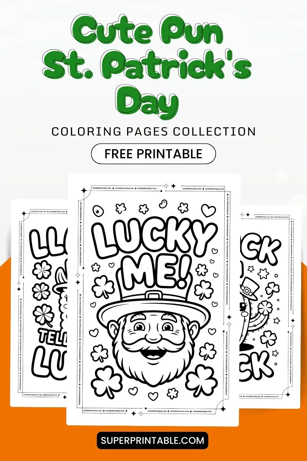 20 Cute Pun St. Patrick's Day Coloring Pages Pinterest Image
