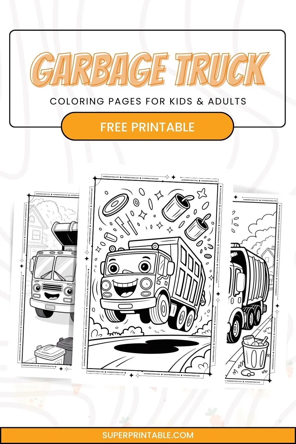 20 Garbage Truck Coloring Pages Pinterest Image