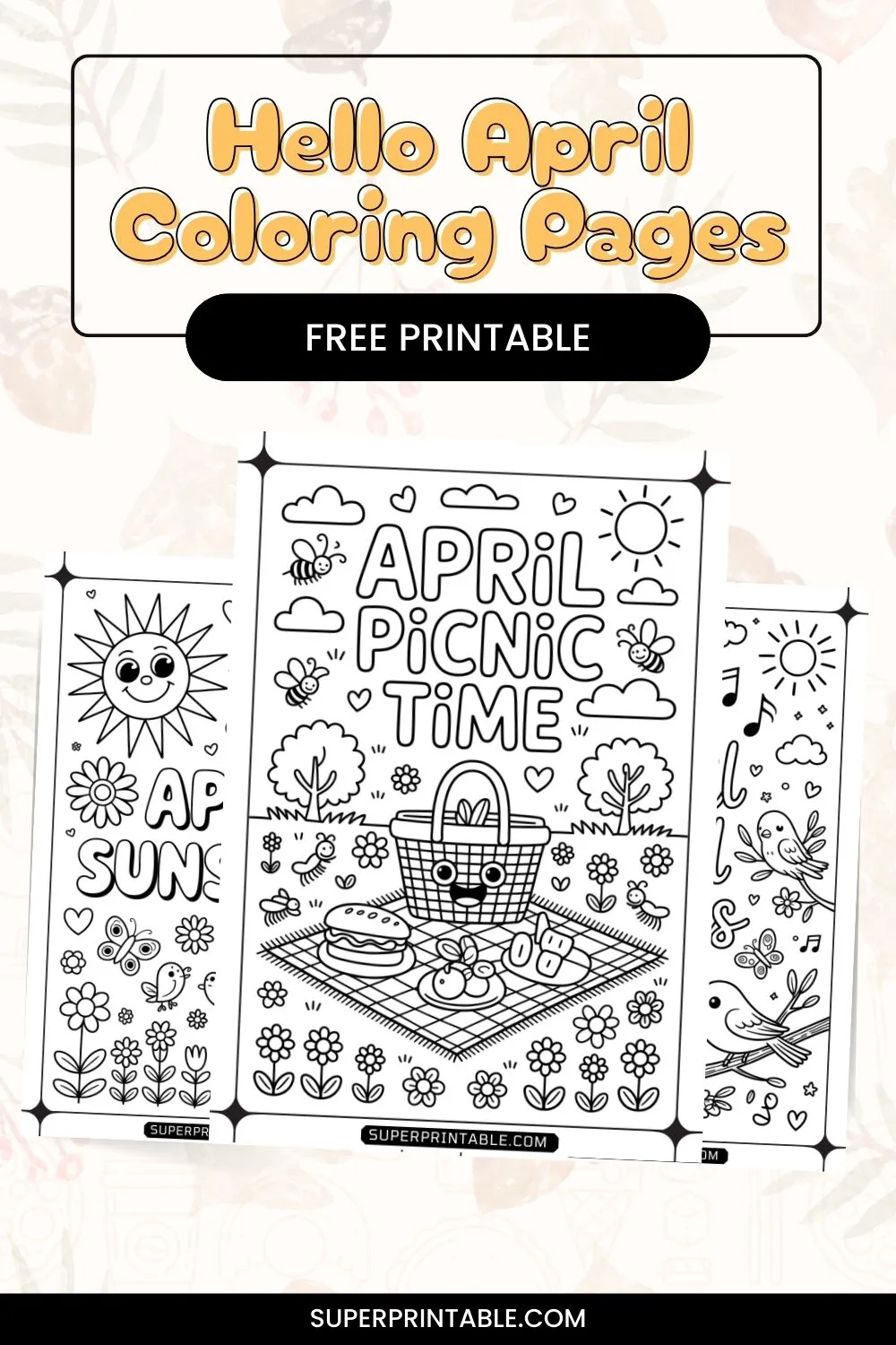 20 Hello April Coloring Pages Pinterest Image