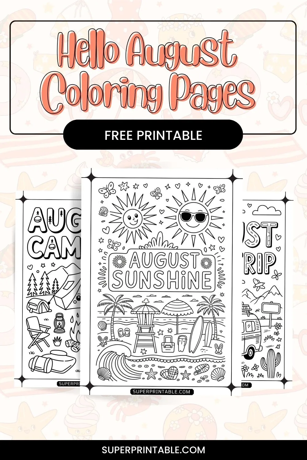 20 Hello August Coloring Pages Pinterest Image