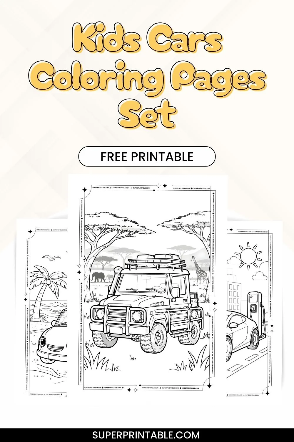 20 Kids Cars Coloring Pages Pinterest Image
