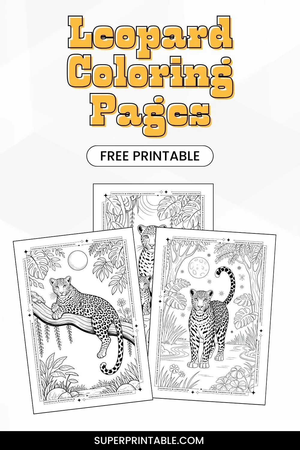 20 Leopard Coloring Pages Pinterest Image