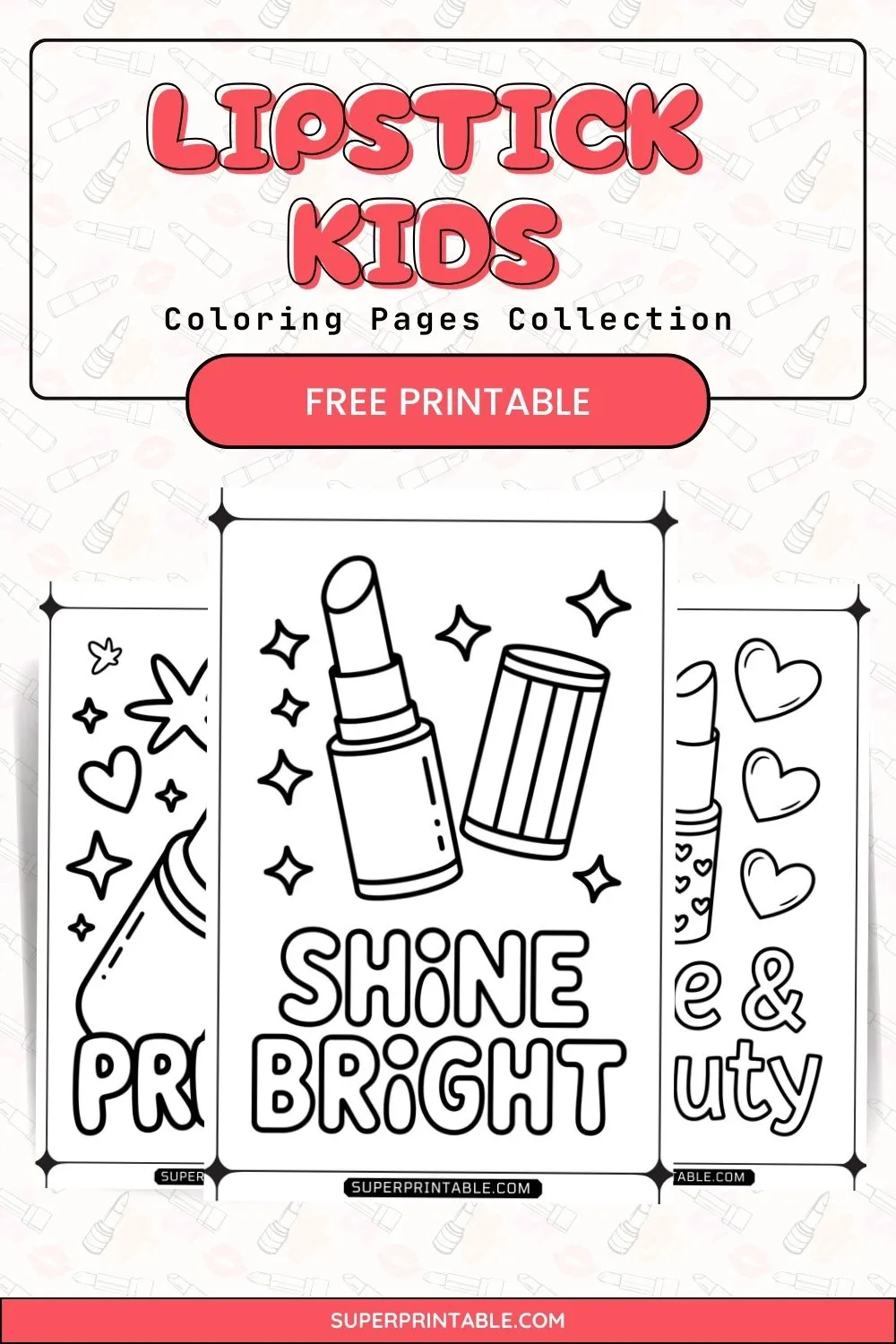 20 Lipstick Kids Coloring Pages Pinterest Image