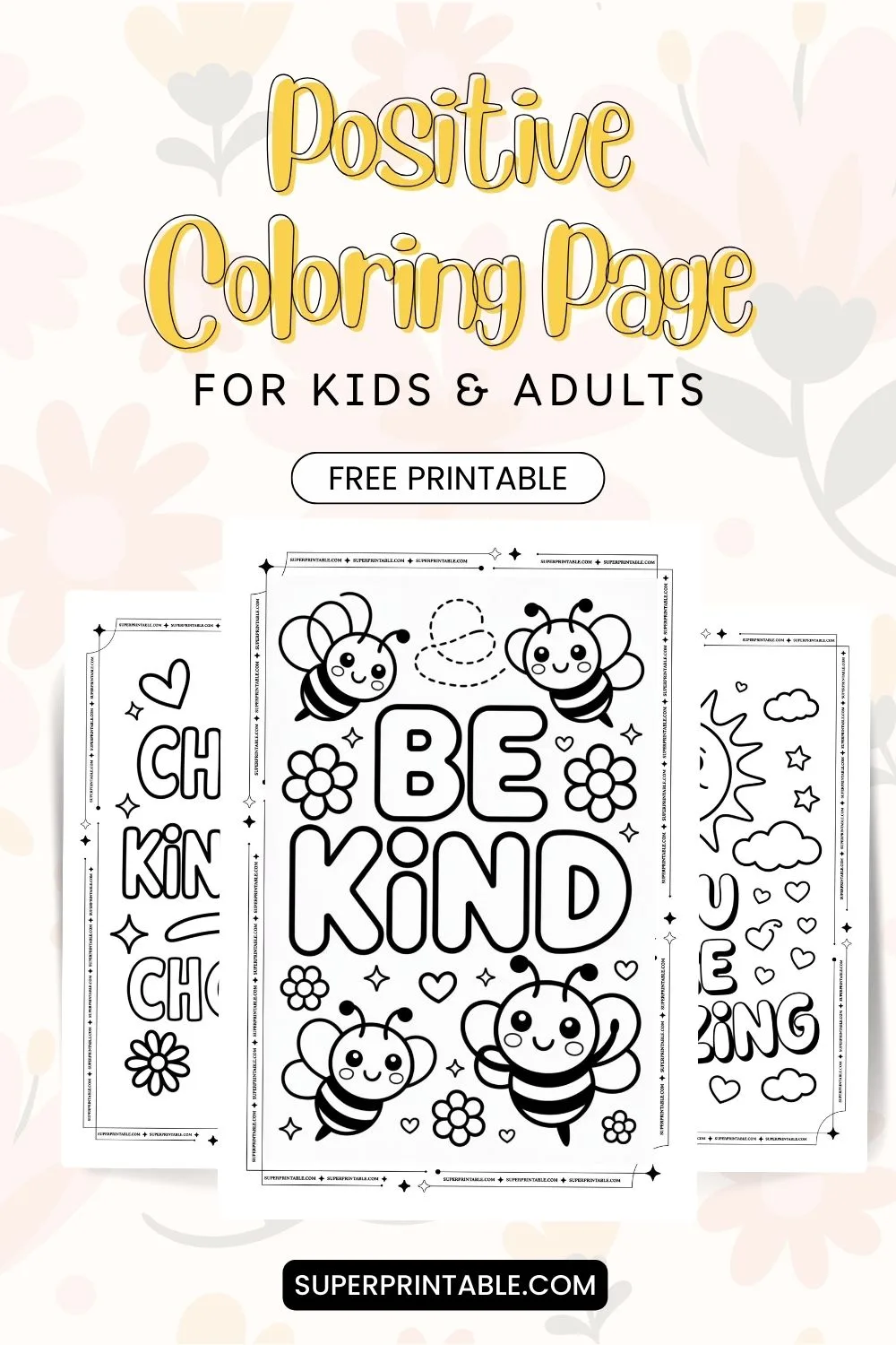 20+ Positive Coloring Page Pinterest Image