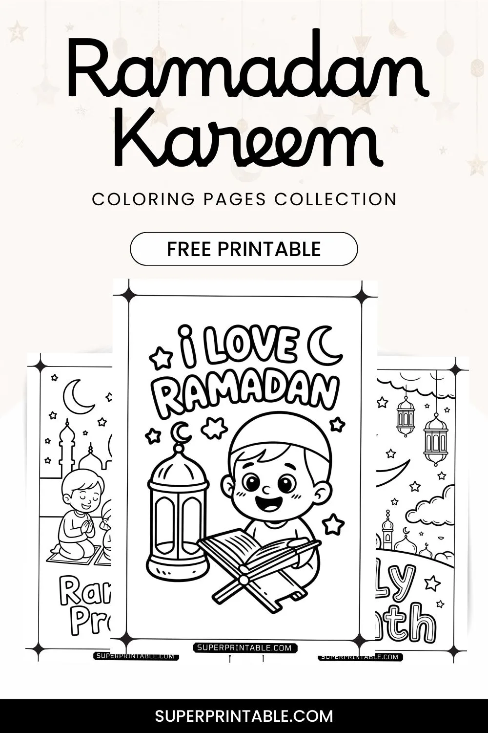 20 Ramadan Kareem Coloring Pages Pinterest Image