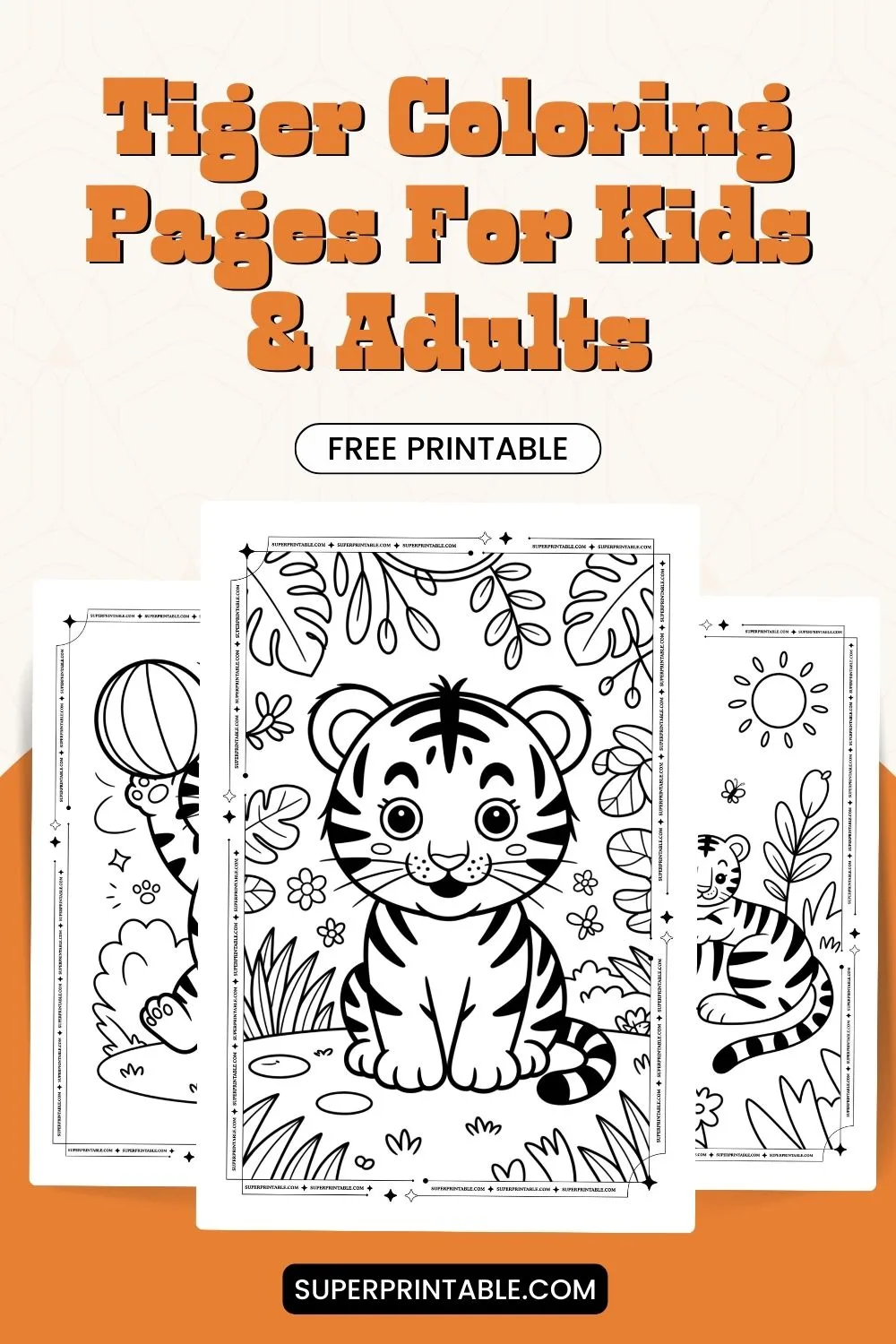 20+ Tiger Coloring Pages Pinterest Image