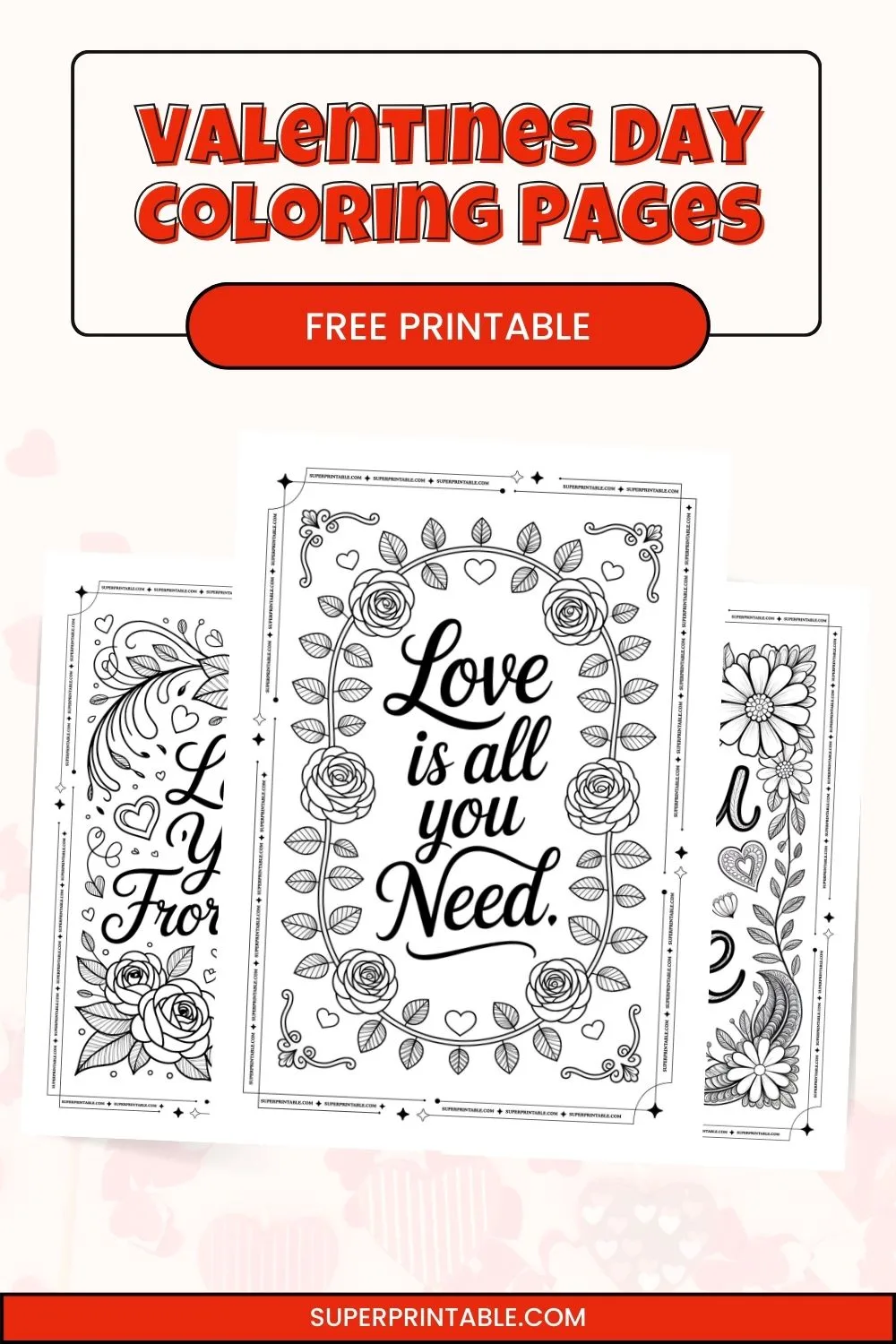 20 Valentines Day Coloring Pages For Adults Pinterest Image