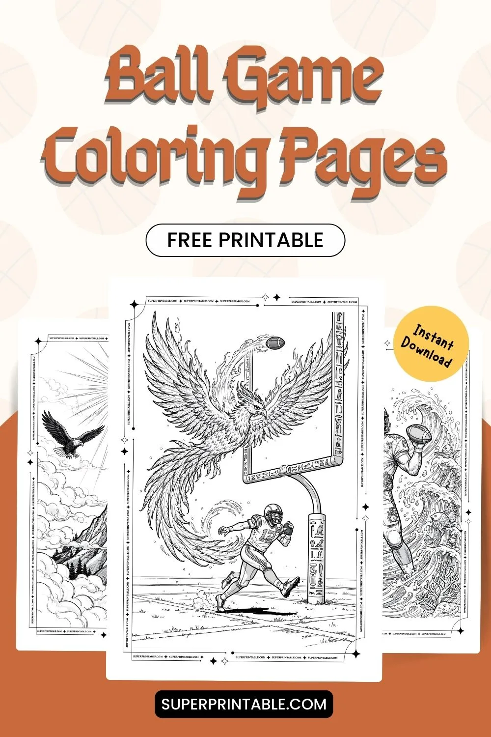 25+ Ball Game Coloring Pages Pinterest Image