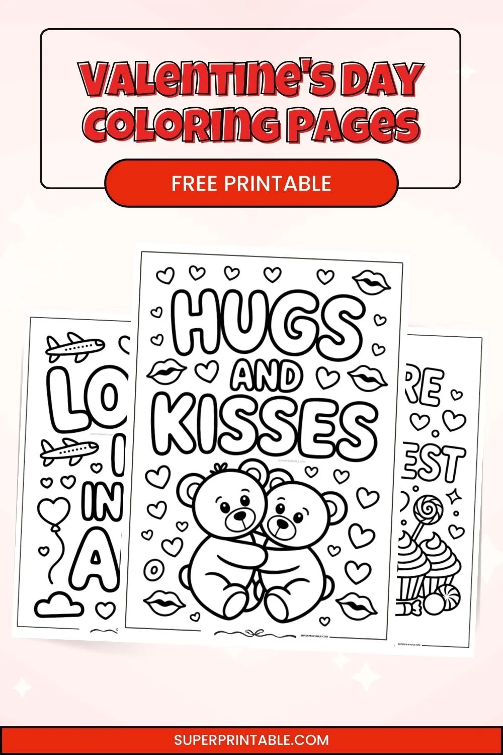 25+ Valentine's Day Coloring Pages Pinterest Image