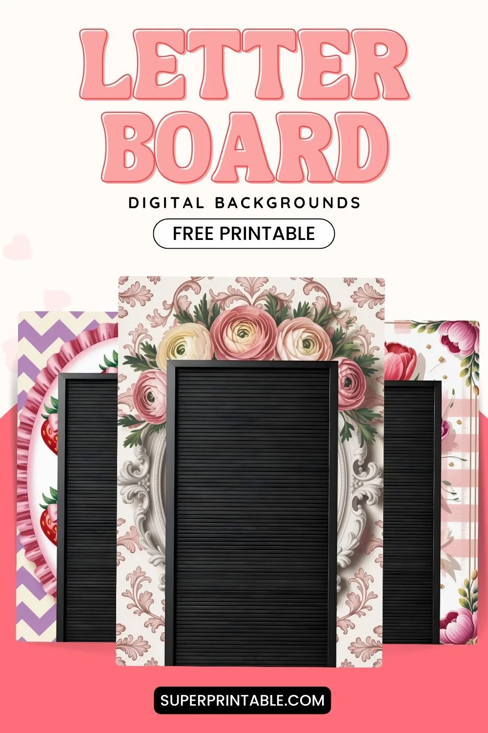 30+ Letter Board Digital Backgrounds Pinterest Image