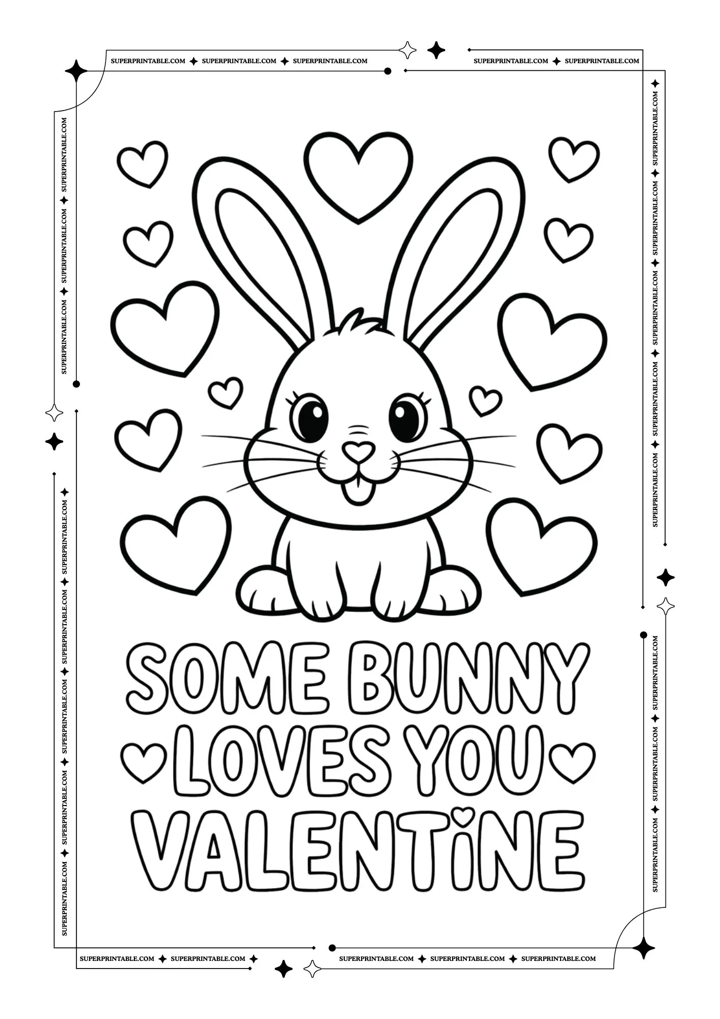 Adorable Valentines Coloring Pages 10