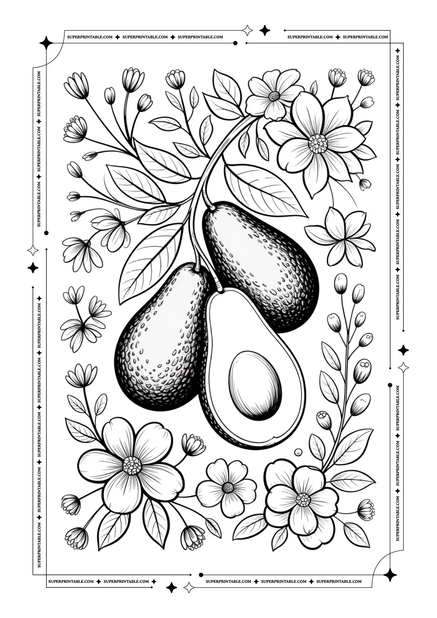 Avocado Garden Dreams Coloring Pages 5