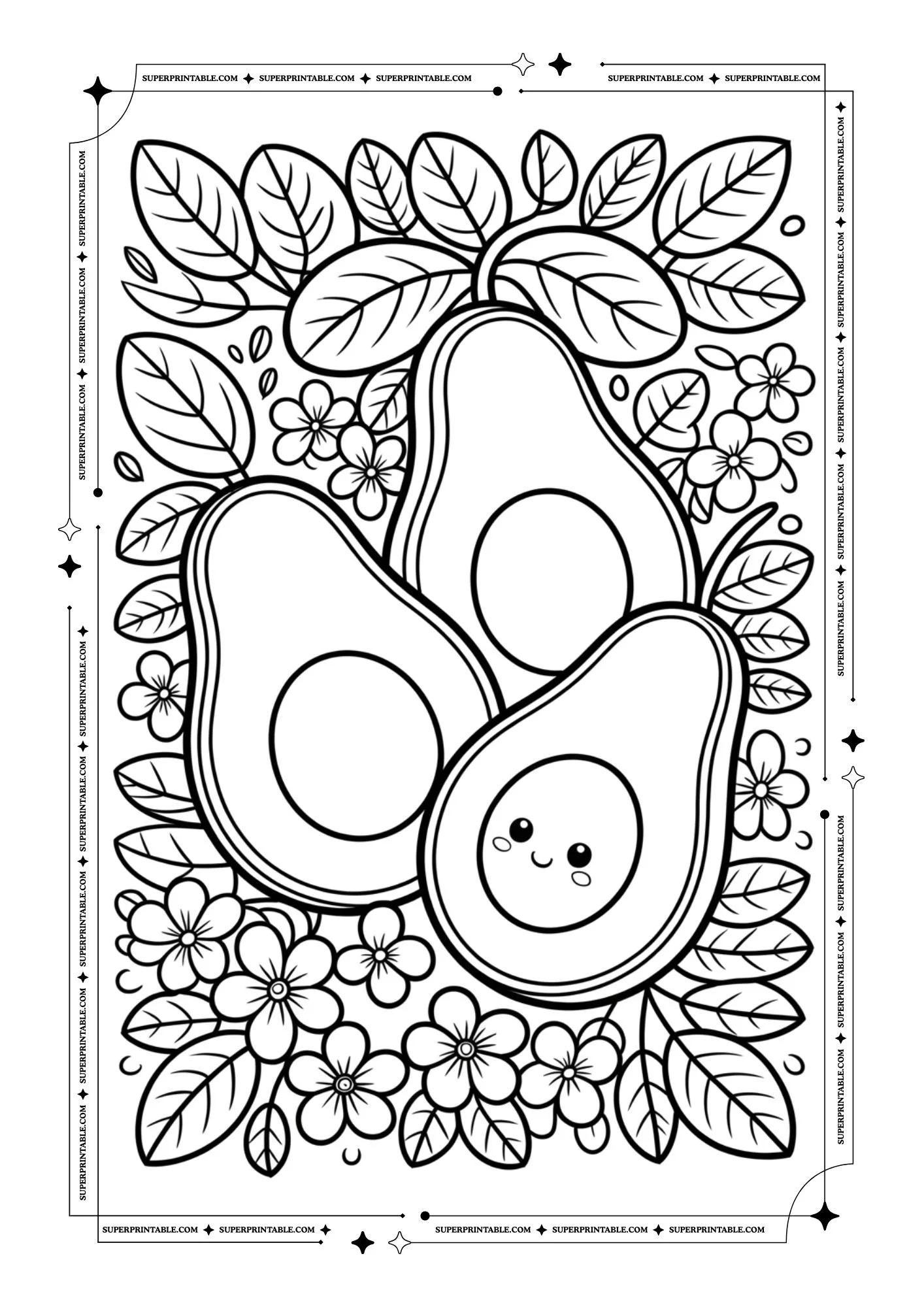 Avocado Garden Dreams Coloring Pages 6