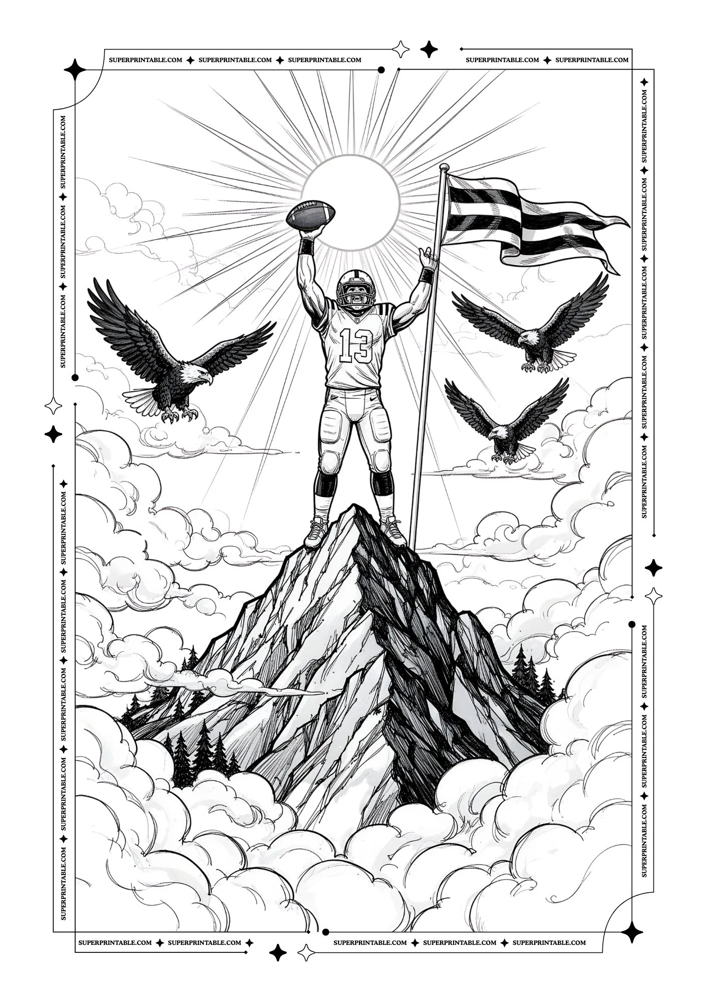 Ball Game Coloring Pages 13