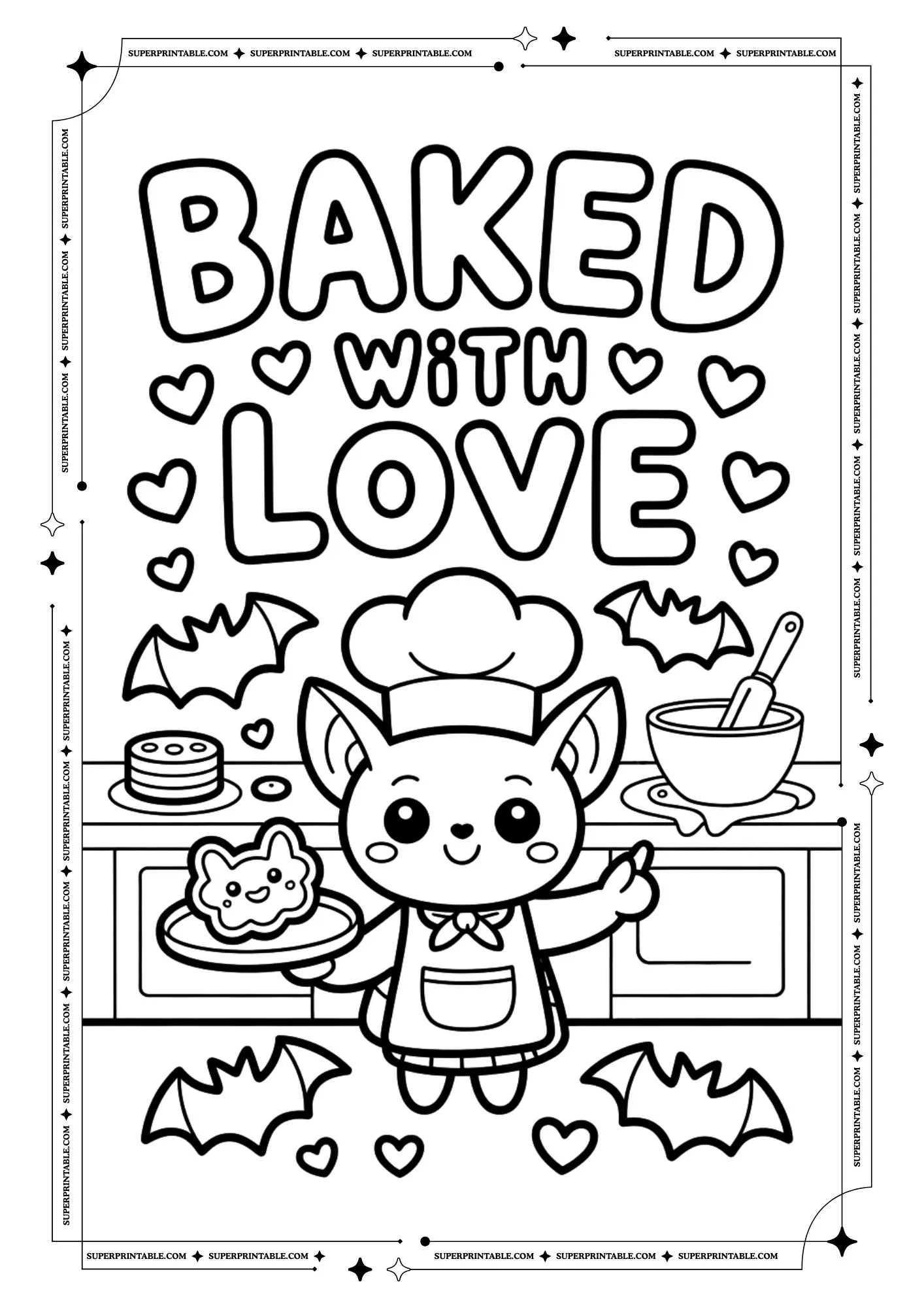 Bat Coloring Pages For Kids & Adults 3