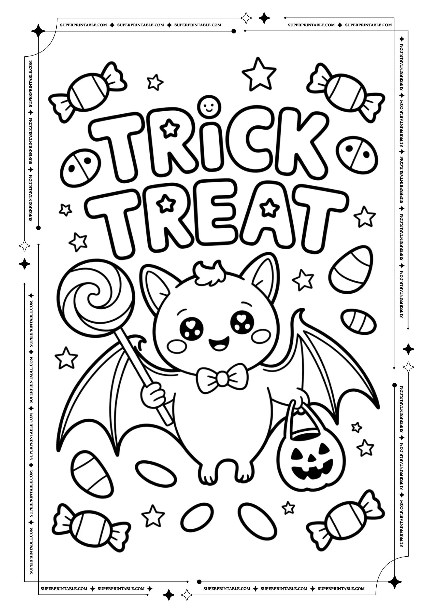 Bat Coloring Pages For Kids & Adults 5