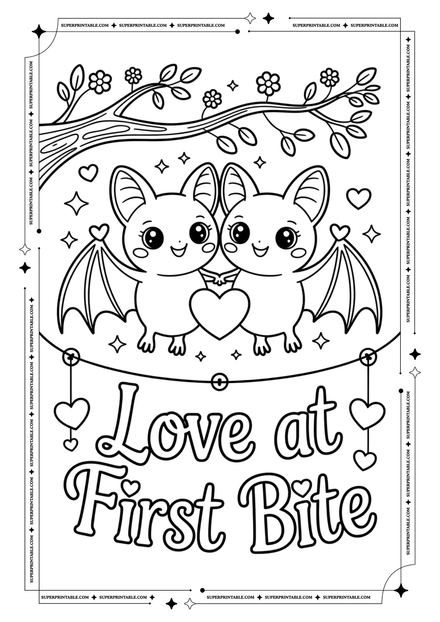 Bat Coloring Pages For Kids & Adults 7