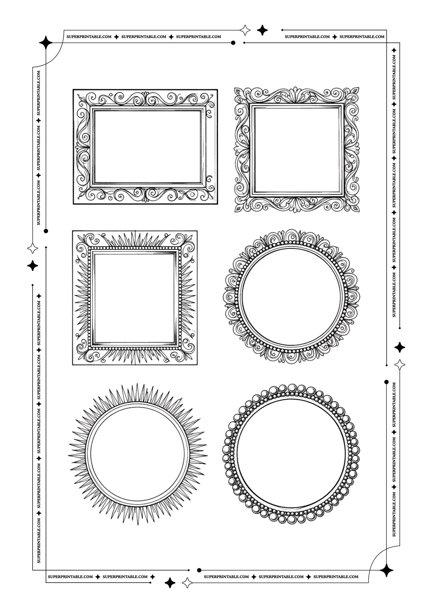 Blank Picture Frame Coloring Pages 14