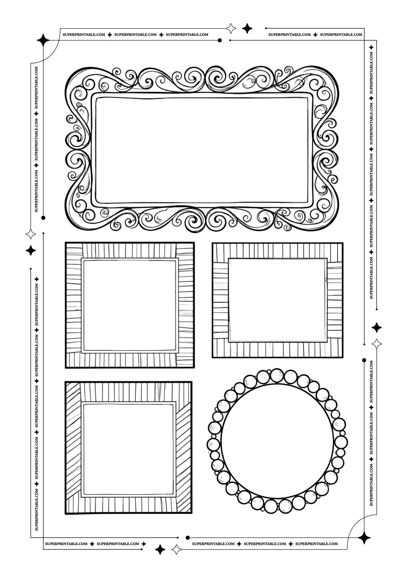 Blank Picture Frame Coloring Pages 6