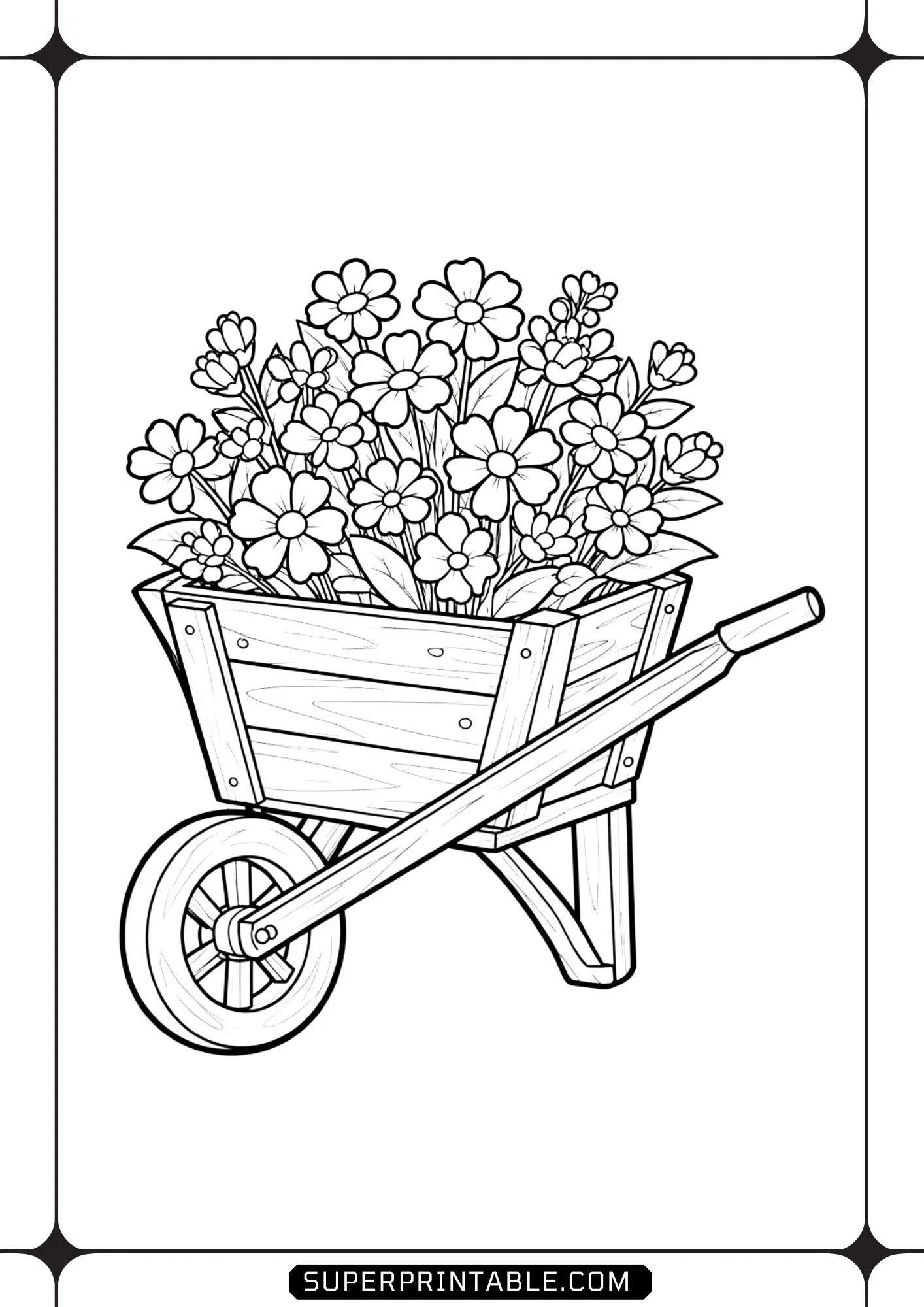 Bunny & Blossoms Coloring Pages 10