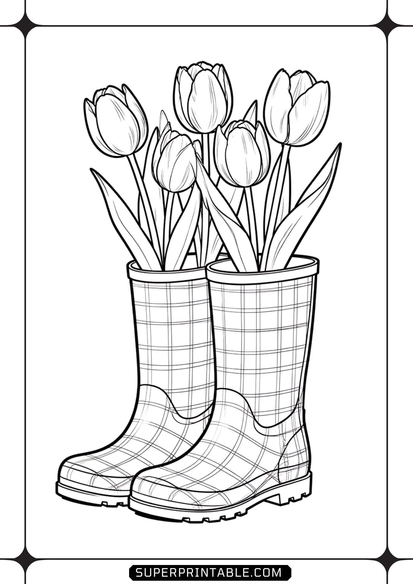 Bunny & Blossoms Coloring Pages 11
