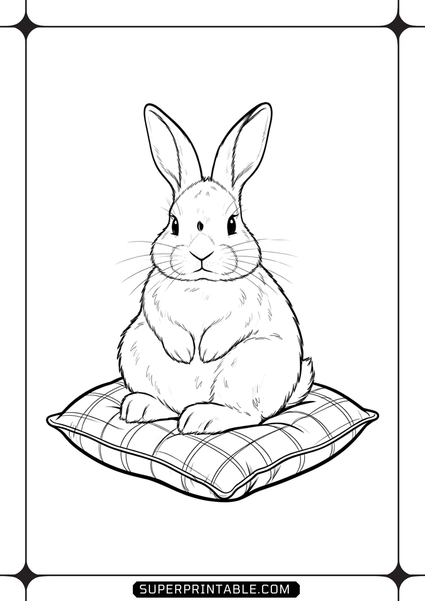 Bunny & Blossoms Coloring Pages 02