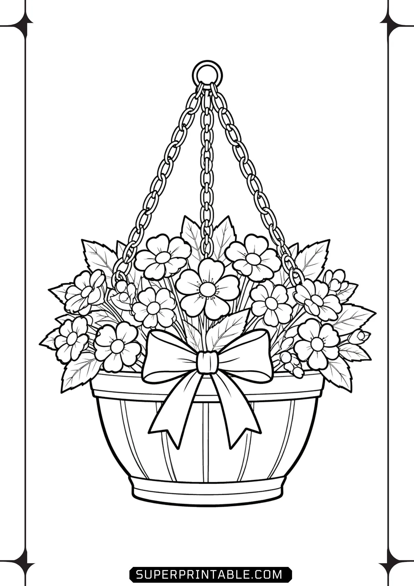 Bunny & Blossoms Coloring Pages 03