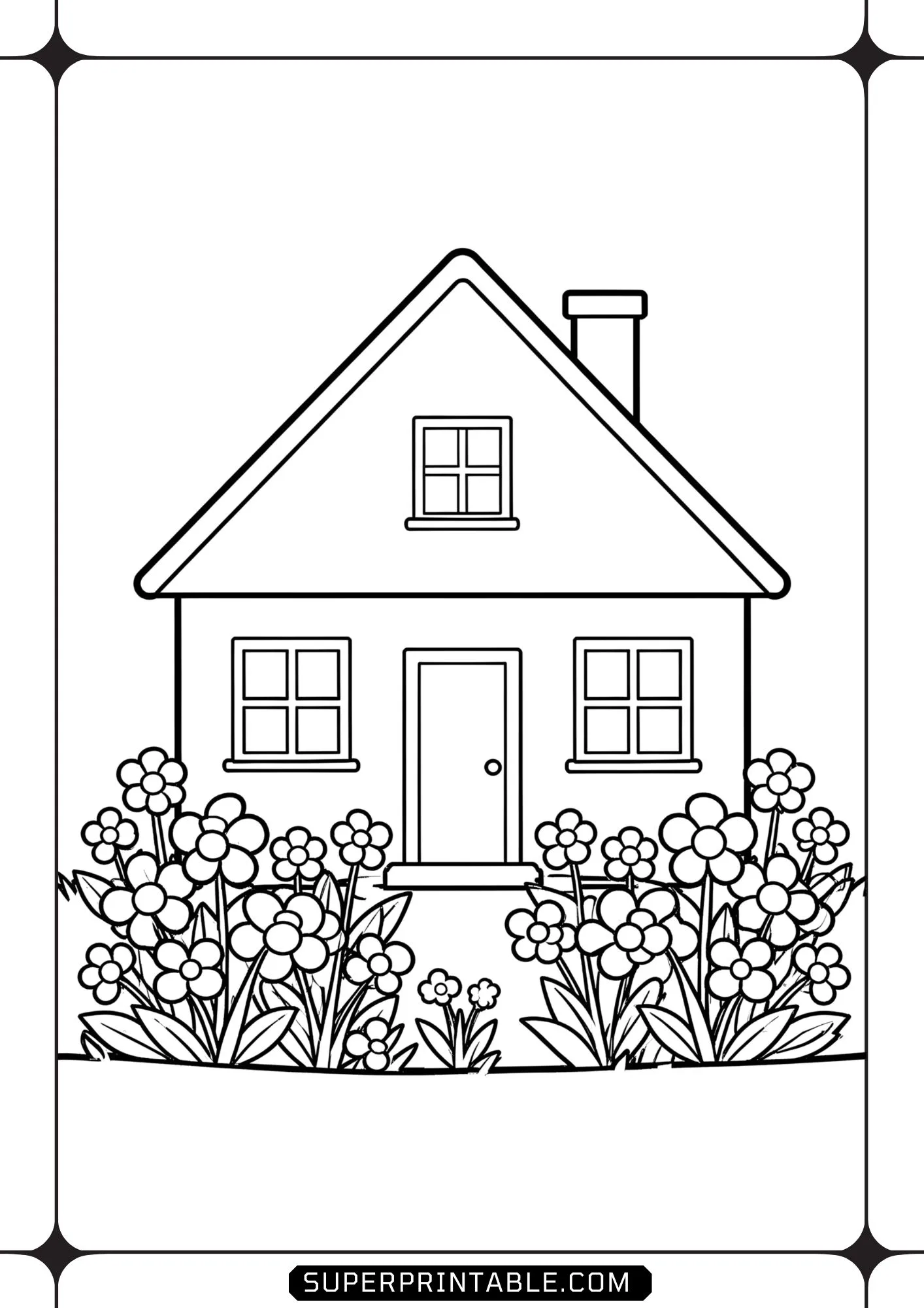 Bunny & Blossoms Coloring Pages 04