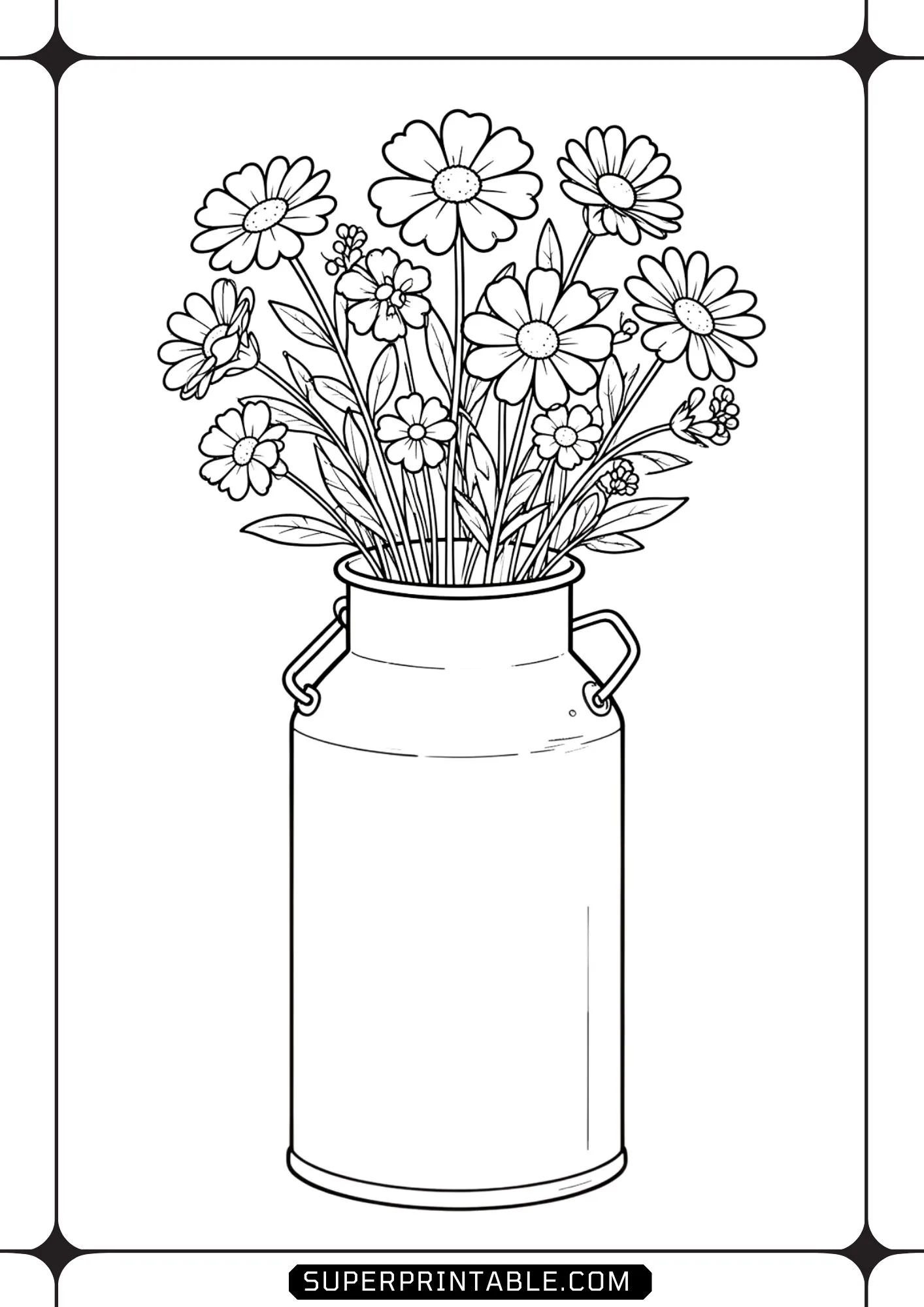 Bunny & Blossoms Coloring Pages 06