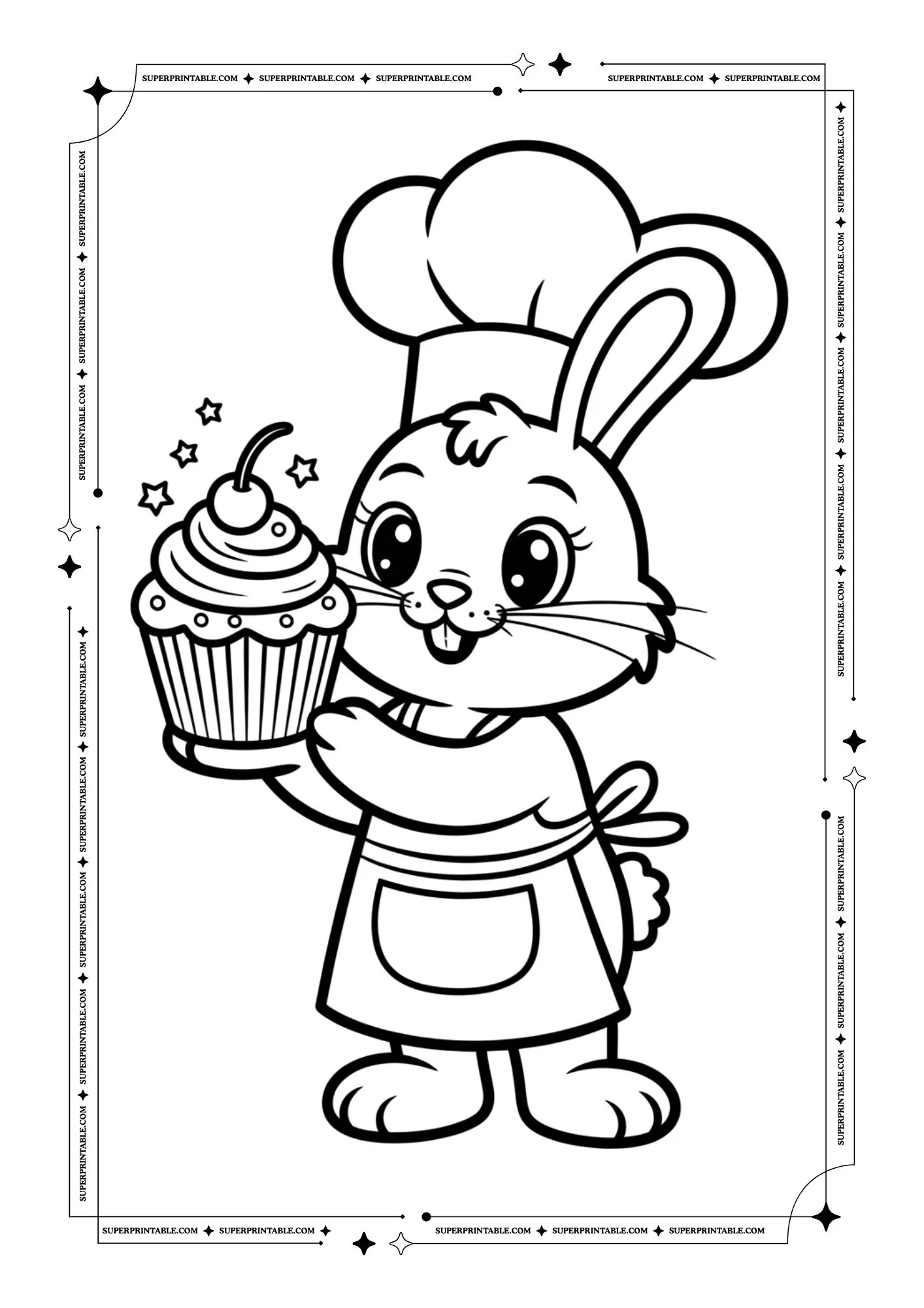 Bunny Coloring Pages For Kids & Adults 1