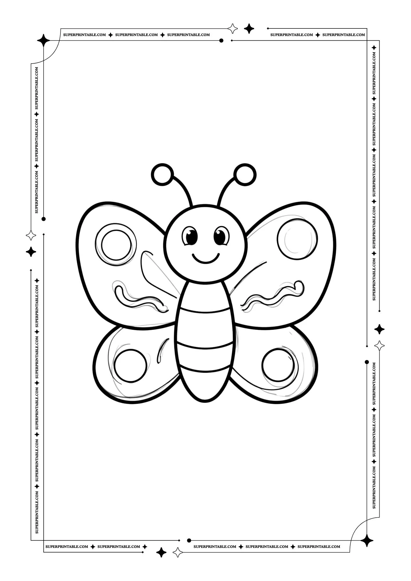 Butterfly Coloring Pages 4