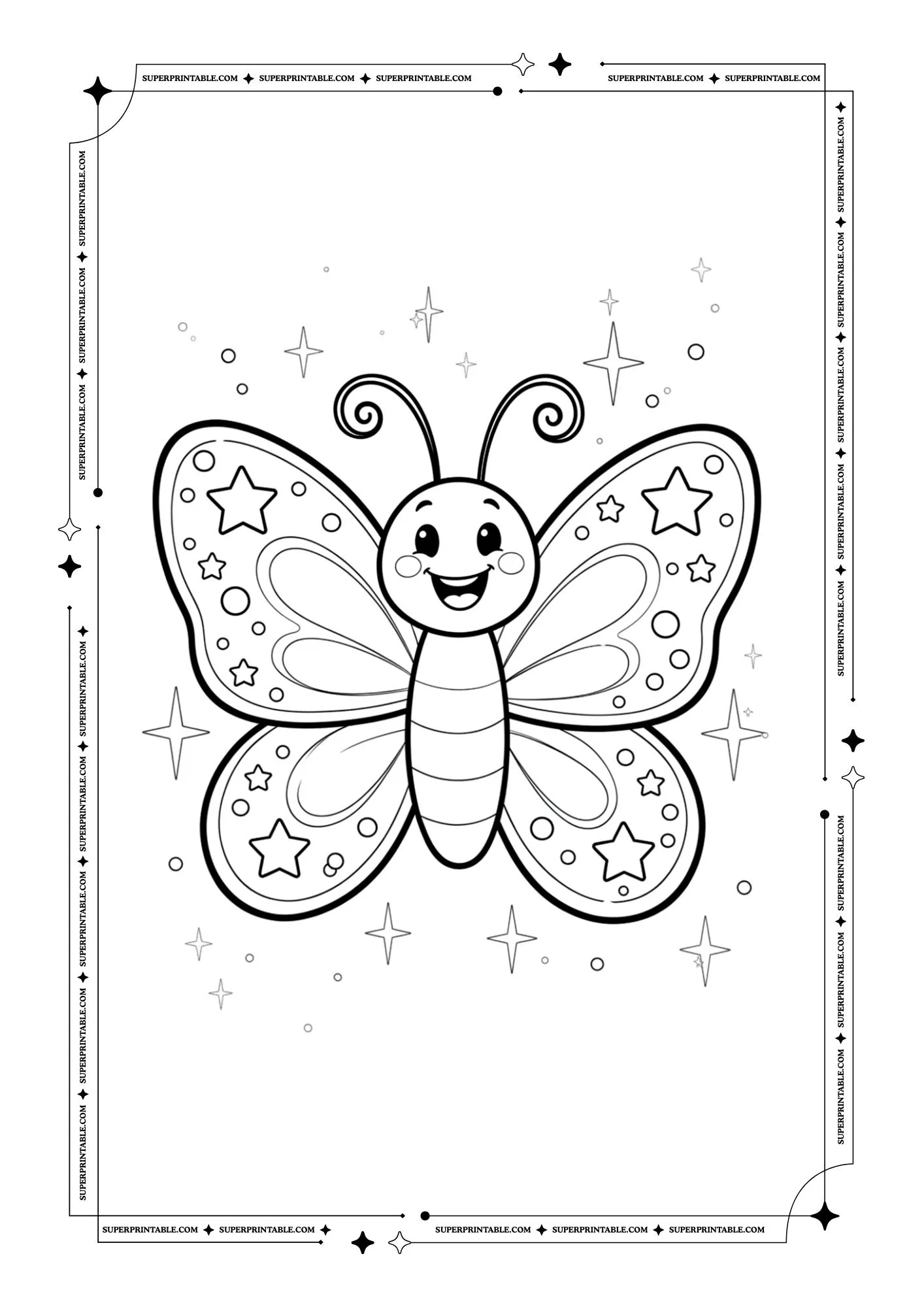 Butterfly Coloring Pages 6