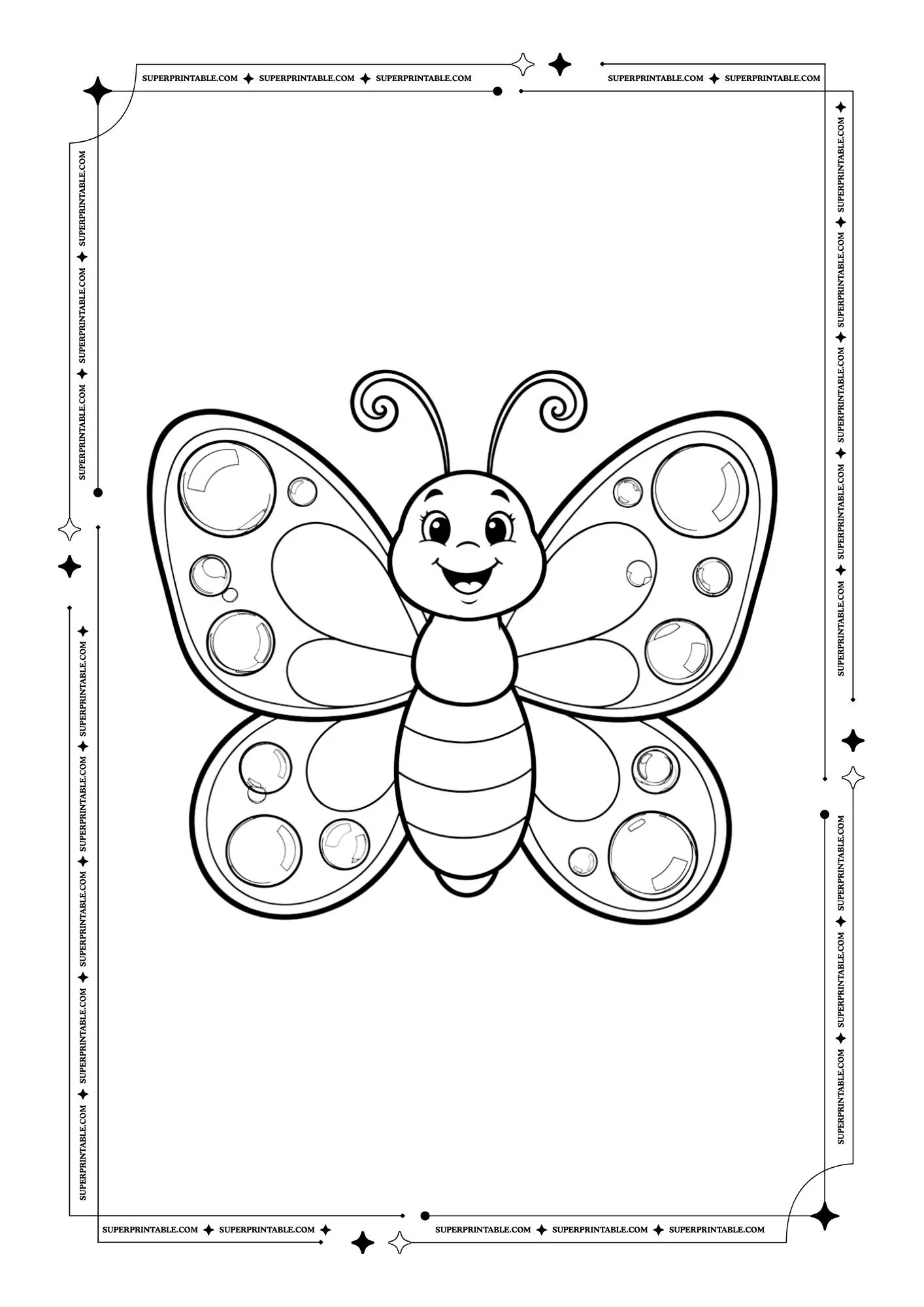 Butterfly Coloring Pages 9
